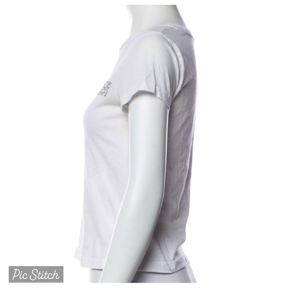 MARC JACOBS Mother Fxcker White Baby Tee  XS S Tshirt Heaven Y2K 2000s Brat love - Picture 7 of 11